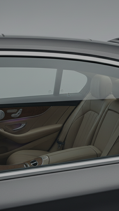 Voorbeeld autoruitfolie 70% tint (heel licht)